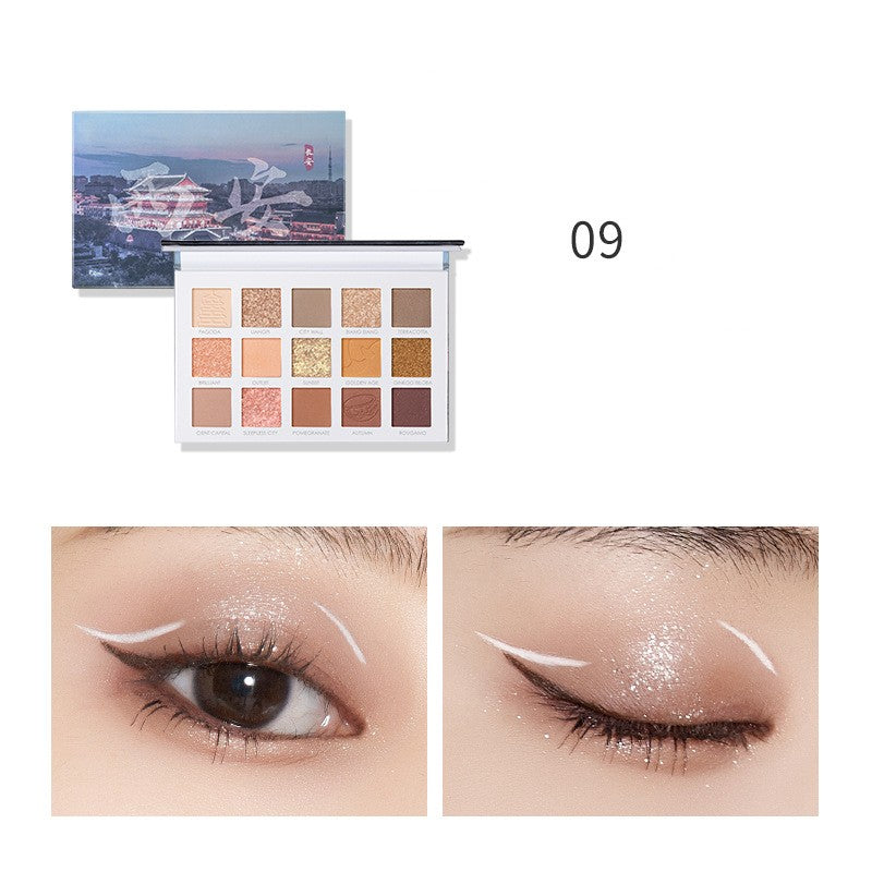 Palette de fards à paupières de voyage, couleur terre, usage quotidien