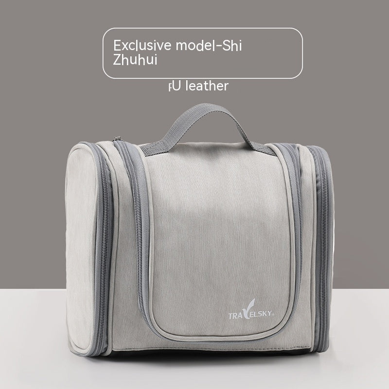 Grande trousse de toilette et de maquillage en cuir PU