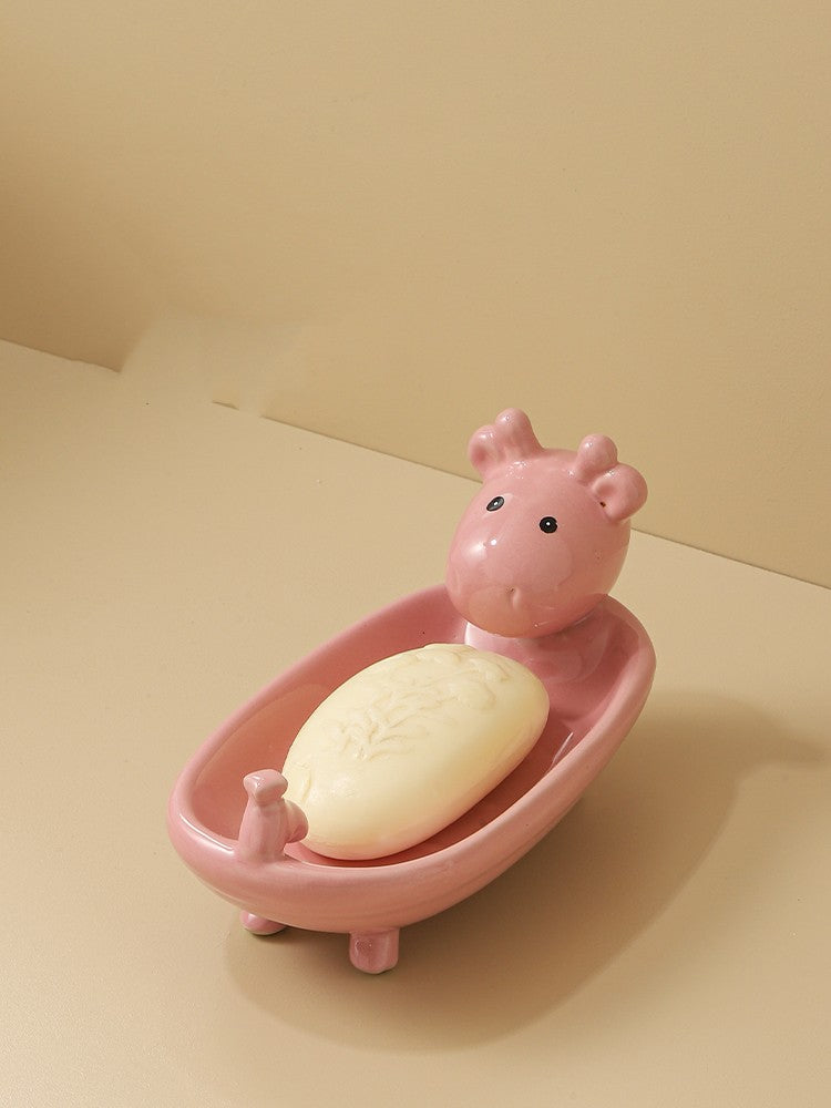 Boîte à Savon de Dessin Animé Ménage Enfants Mignon Grand Support à Savon de Toilette
