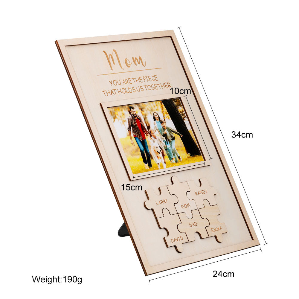 Cadeau Fête des Mères Cadre Puzzle en Bois Personnalisé Cadeau Commémoratif DIY