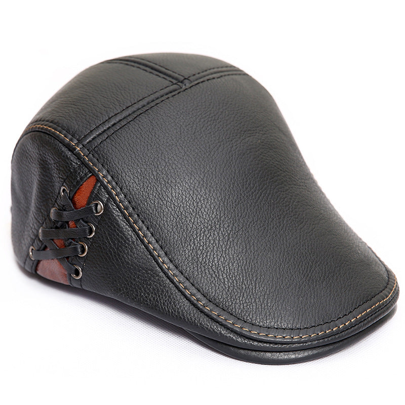 Men's leather cap