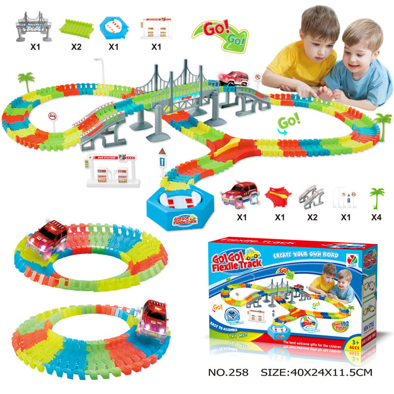 Jouets de construction pour piste électrique DIY pour enfants