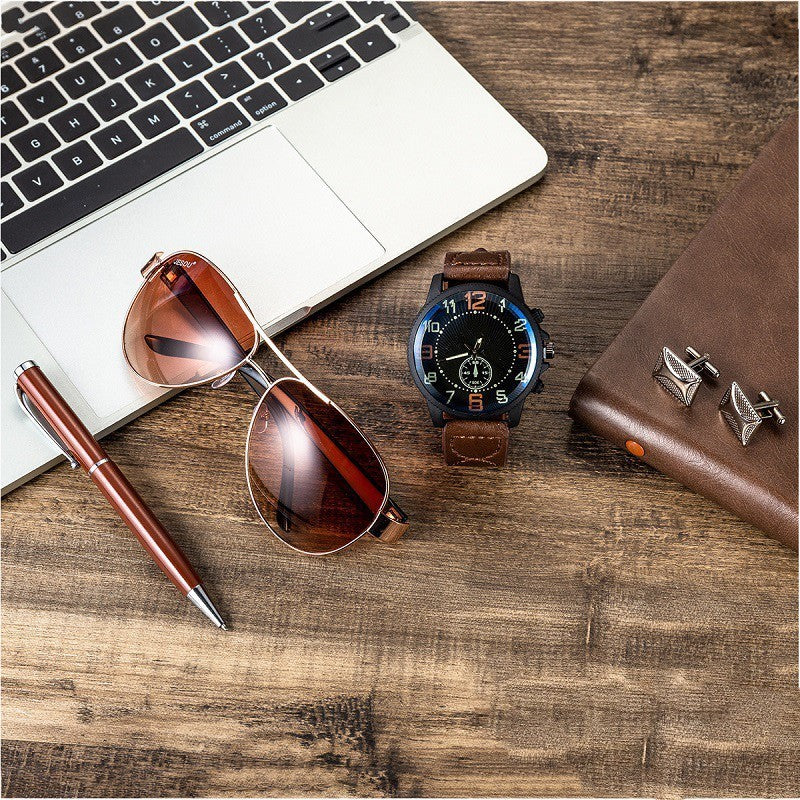 Coffret cadeau Montre et lunettes de soleil pour homme
