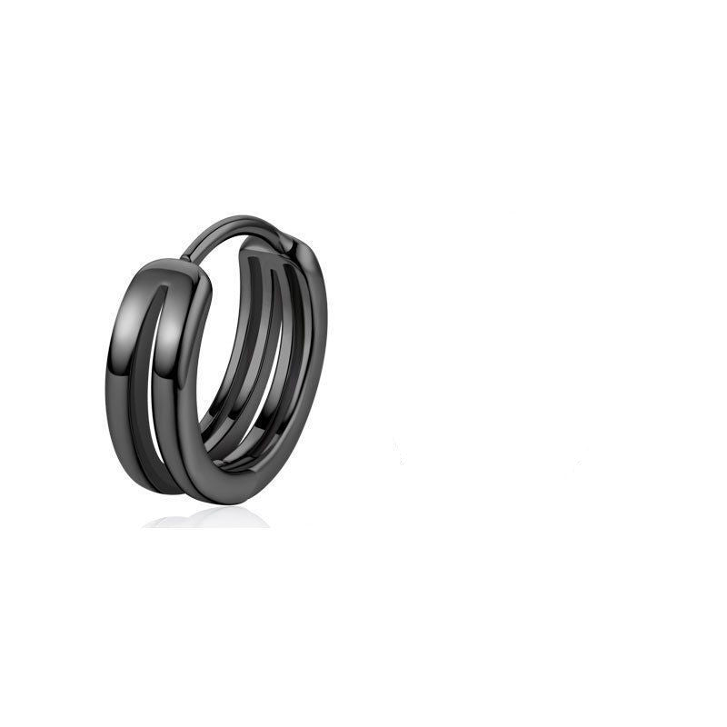 925 Silver Male Niche Design New Hip Hop Personality Ins Earrings