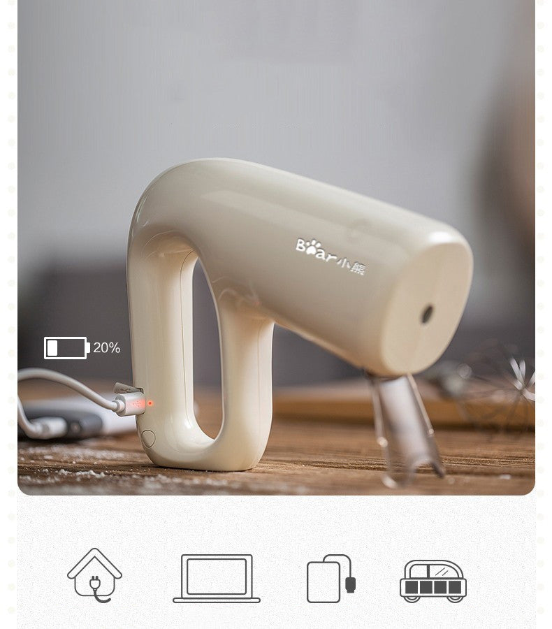 Rechargeable wireless handheld mini whisk