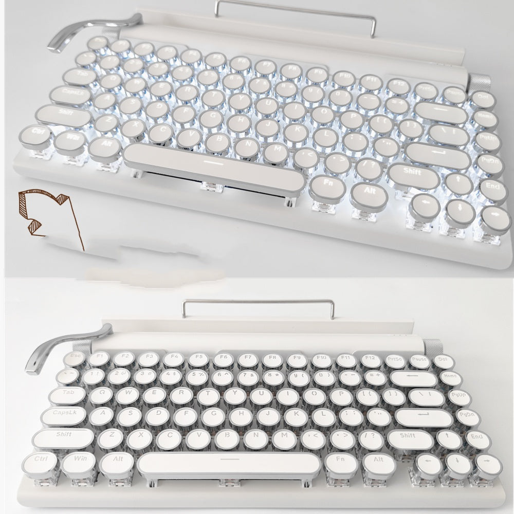 Wireless Bluetooth Lipstick Steampunk Mechanical Keyboard