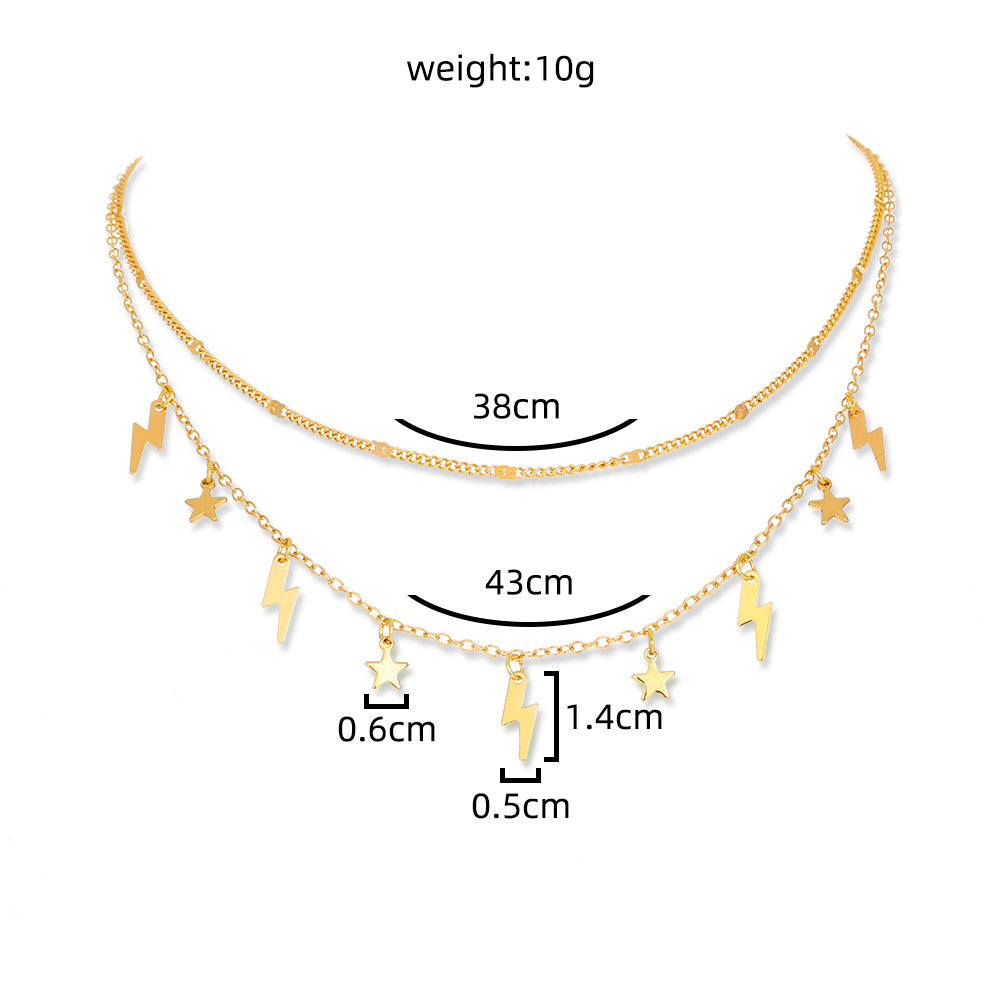 Étoiles, Tonnerre, petits pendentifs, colliers superposés