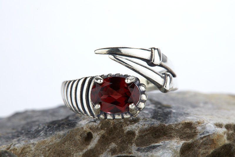 Cube Sugar Colored Gems Jewelry S925 Sterling Silver Natural Stone Ring