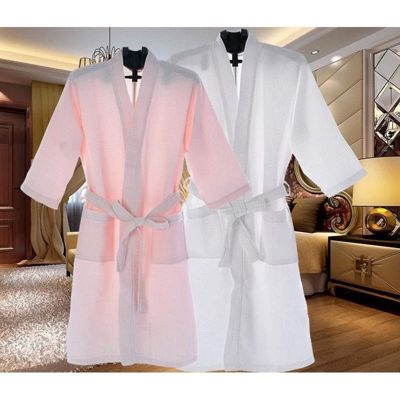 Men's And Women's Pajamas, Waffle Style Couple Bathrobe