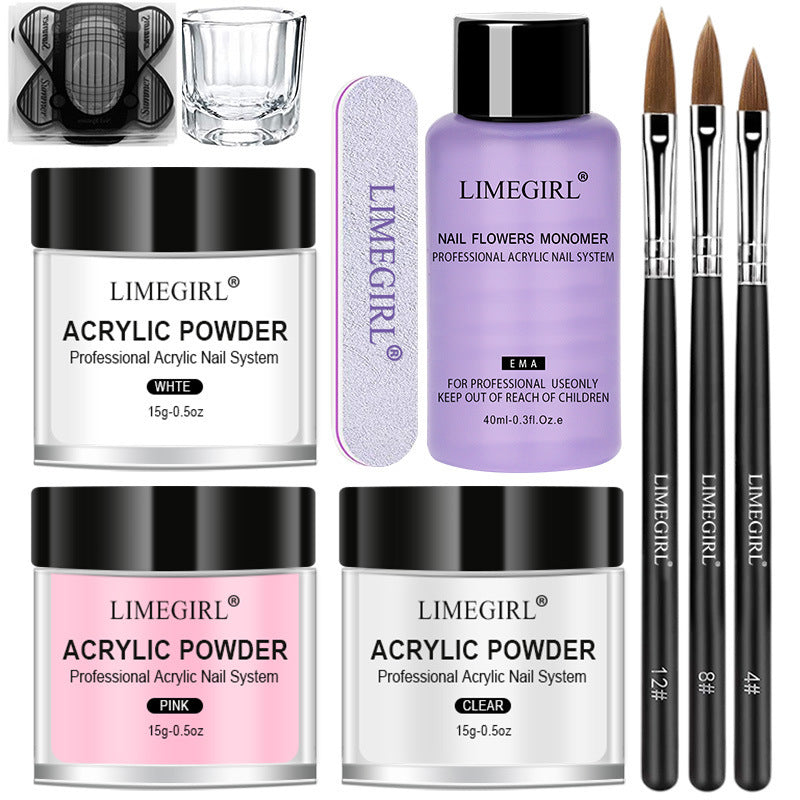 Kit liquide et poudre acrylique pour extension d'ongles