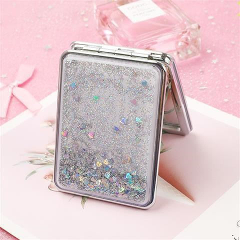 Cute Girly Heart Cartoon Double-sided Portable Makeup Mirror