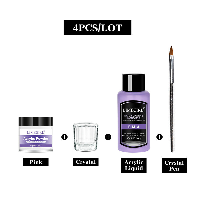 Kit liquide et poudre acrylique pour extension d'ongles