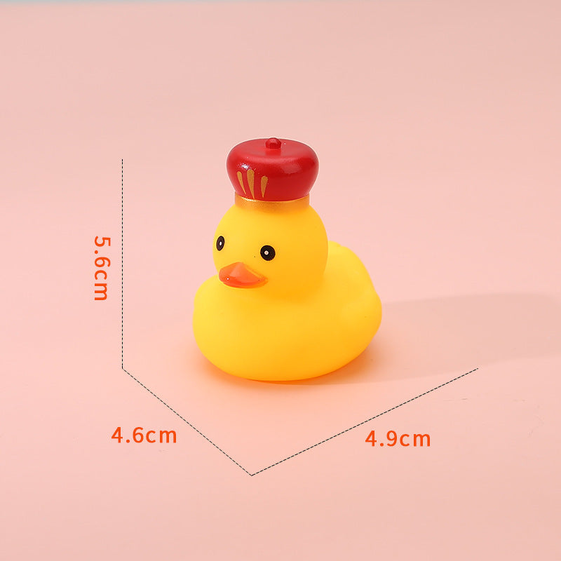 Vinyl Christmas Antlers Small Yellow Duck Water Toys