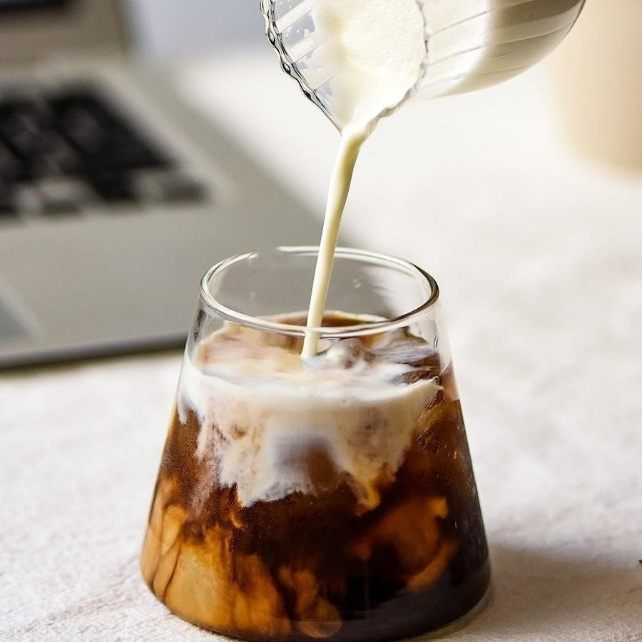 Tasse à café latte en verre Montagne
