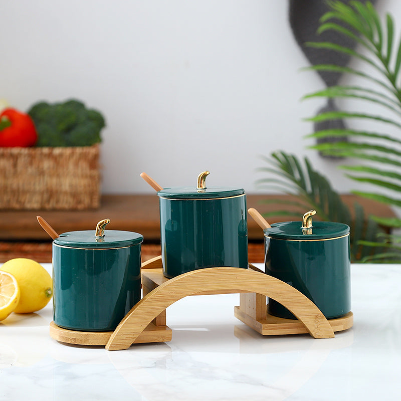 Boîte de Rangement d'Assaisonnement de Cuisine Ménagère pour Sel Sucre Épices