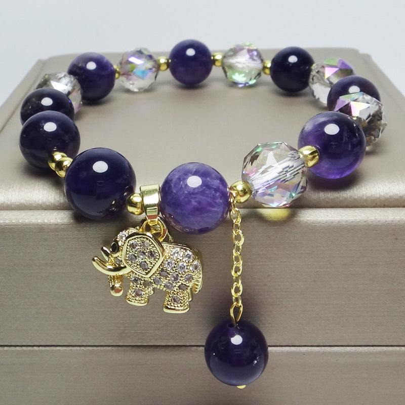 Women's Fashion Personalized Natural Amethyst Bracelet