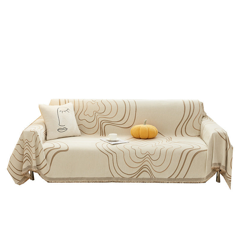Sofa Slipcover All-inclusive Chenille Anti-scratching Anti-Gray