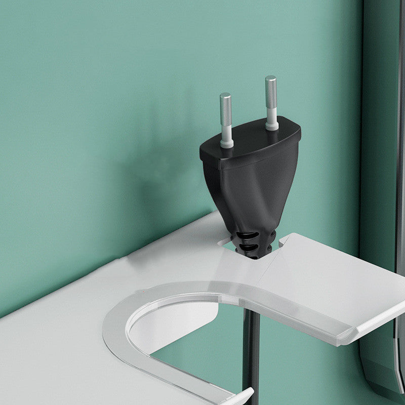 Soporte para secador de pelo para baño, inodoro, colgador de pared sin perforaciones