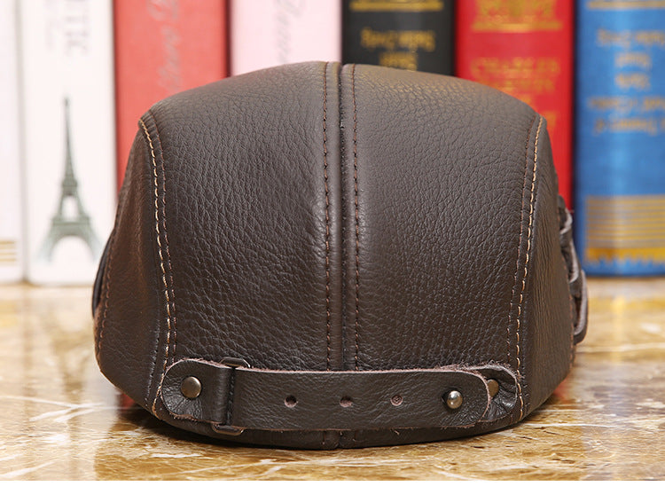 Men's leather cap