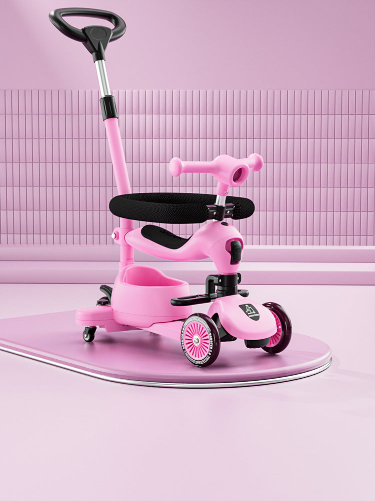 Trottinette bébé avec siège - Pousse ou glisse