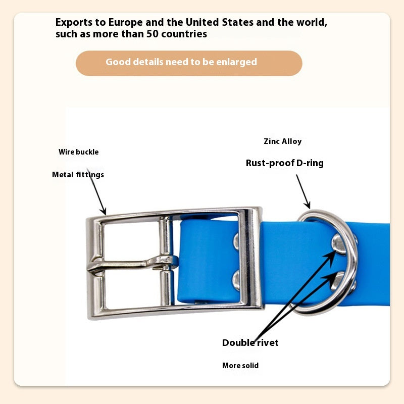 Collier pour chien en PVC en gros, étanche, résistant à l'usure, collier de traction pour chien, fournitures pour animaux de compagnie