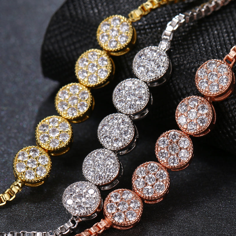 Fashion round heart zircon bracelet