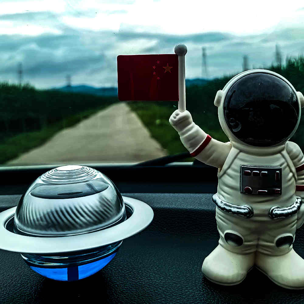 Ornement de voiture solaire Astronaute Planète Parfum