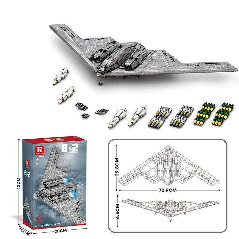 Military Building Blocks Fighter Puzzle Assembling Building Blocks
