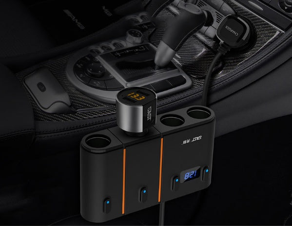 Smart Dual Usb Car Charger One For Four Cigarette Lighter
