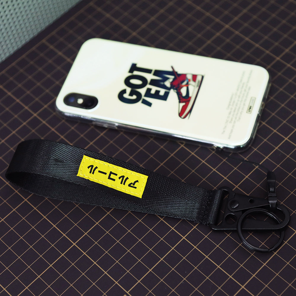 Versatile Ribbon Silkscreen Woven Label Eagle Mouth Keychain Mobile Phone Strap