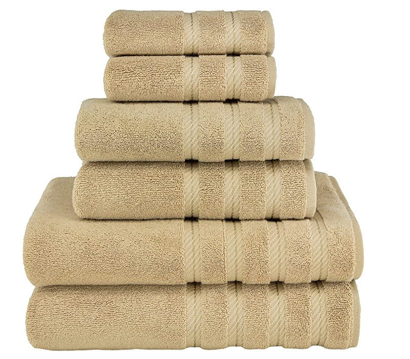 Ensemble de serviettes de bain en coton longues fibres absorbantes
