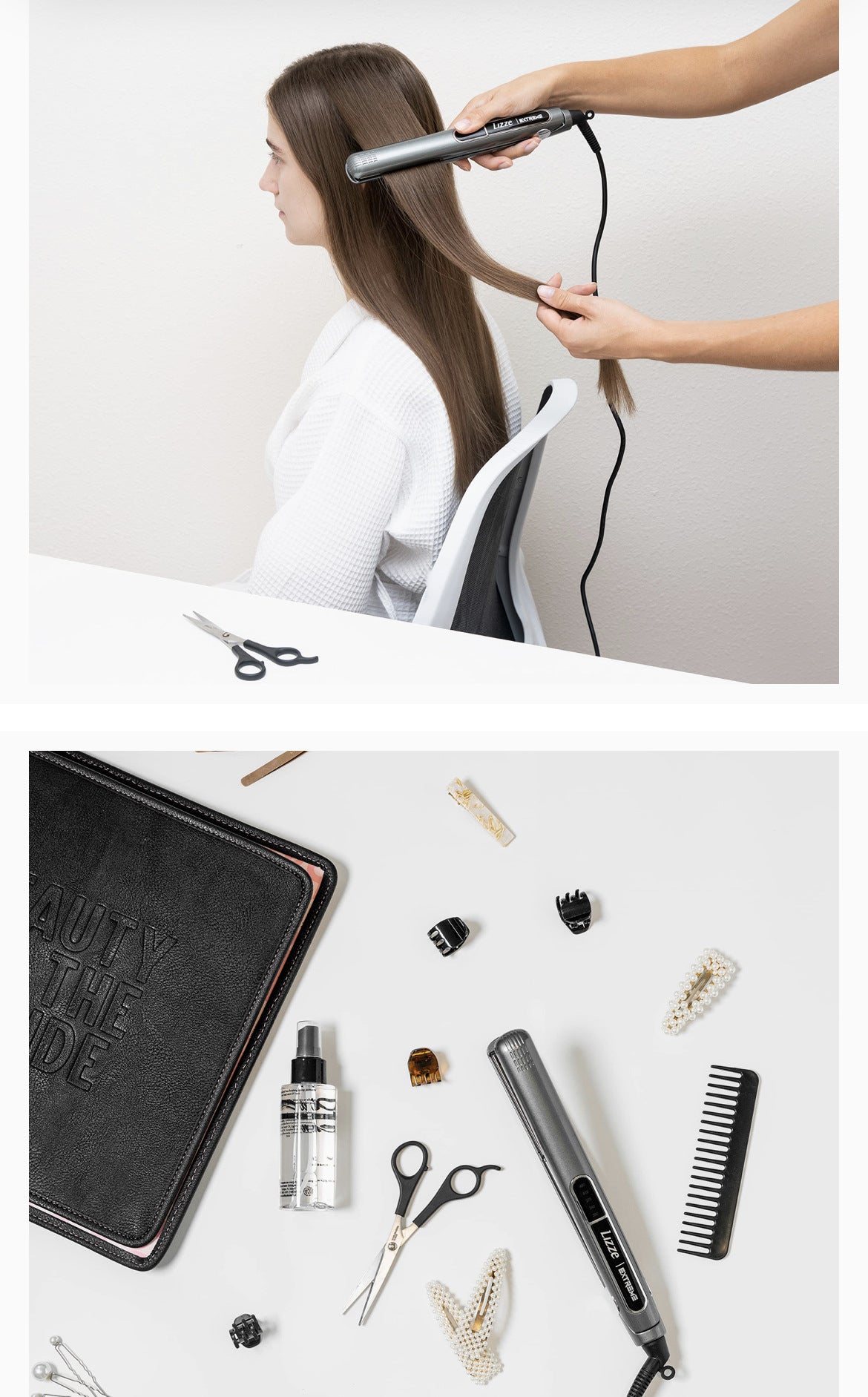 Salon de coiffure Lisseur professionnel Fer à lisser électrique Bigoudi volumateur