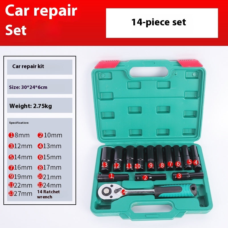 Auto Repair Chrome Vanadium Steel Spanner Set Multi-function Tool Kit