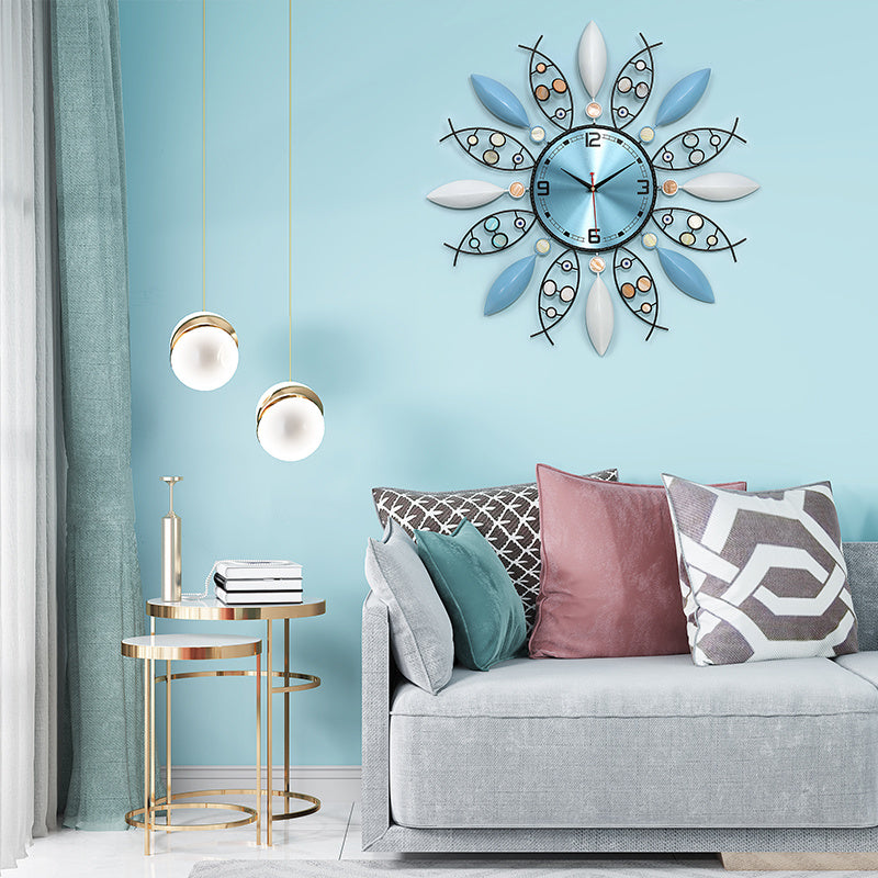 Horloge murale créative en quartz silencieuse pour salon, art et mode