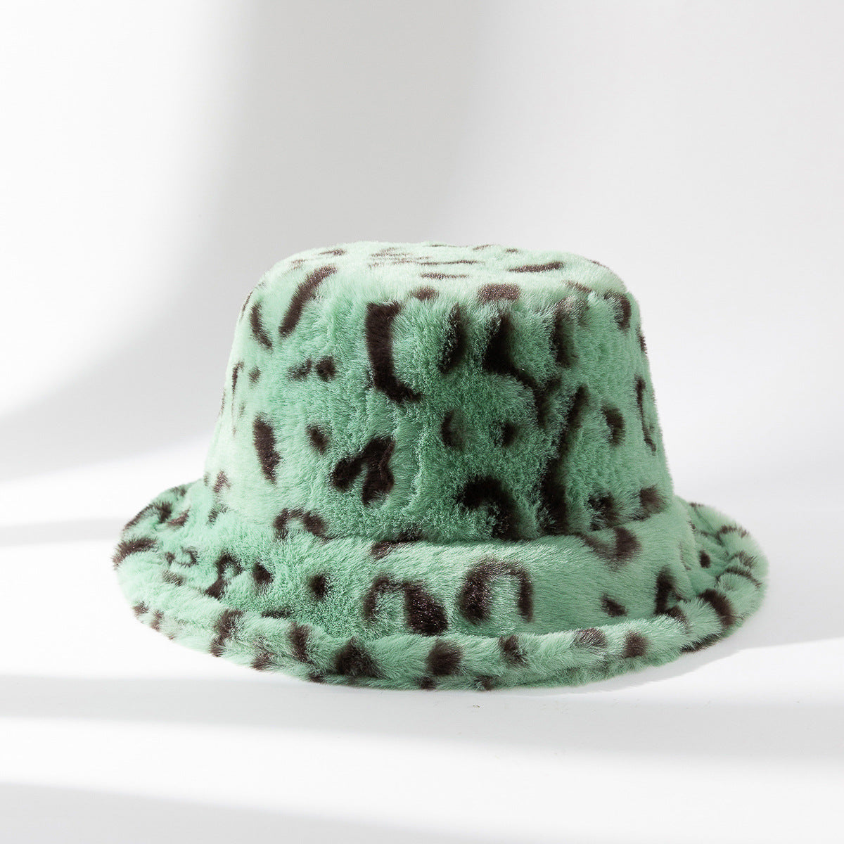 Vintage Plush Leopard Print Fashionable Autumn And Winter Warmth Japanese Hat