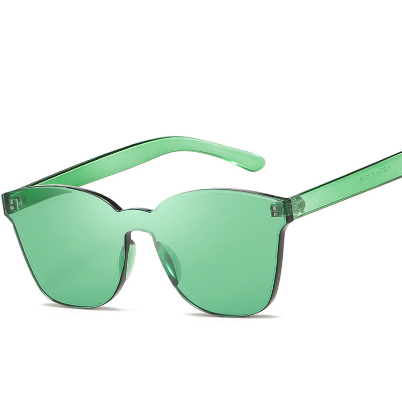 Fashion Candy Color Thick Metal Sunglasses