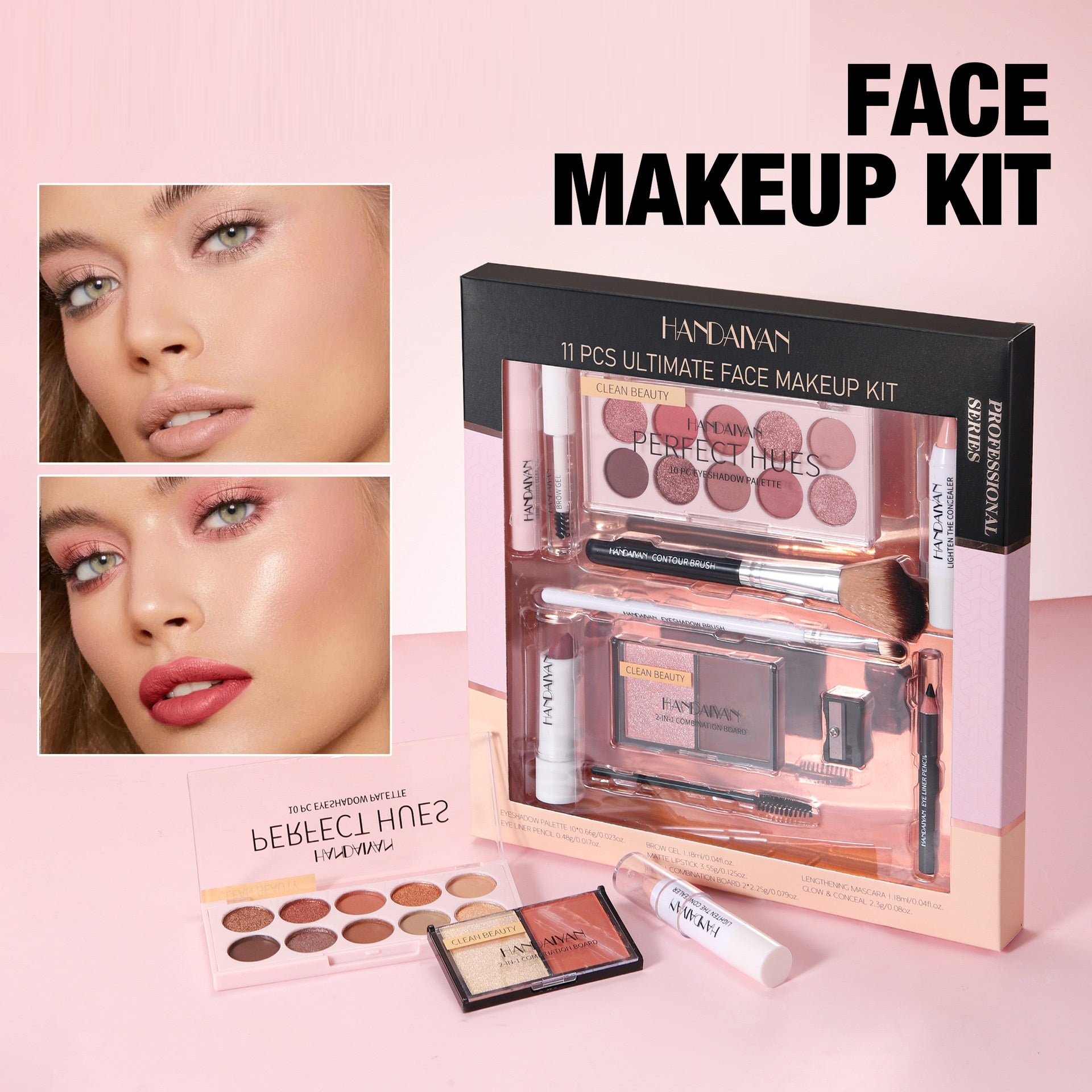 11-piece Set Of Makeup For Beginners Boxes Lipstick Kit