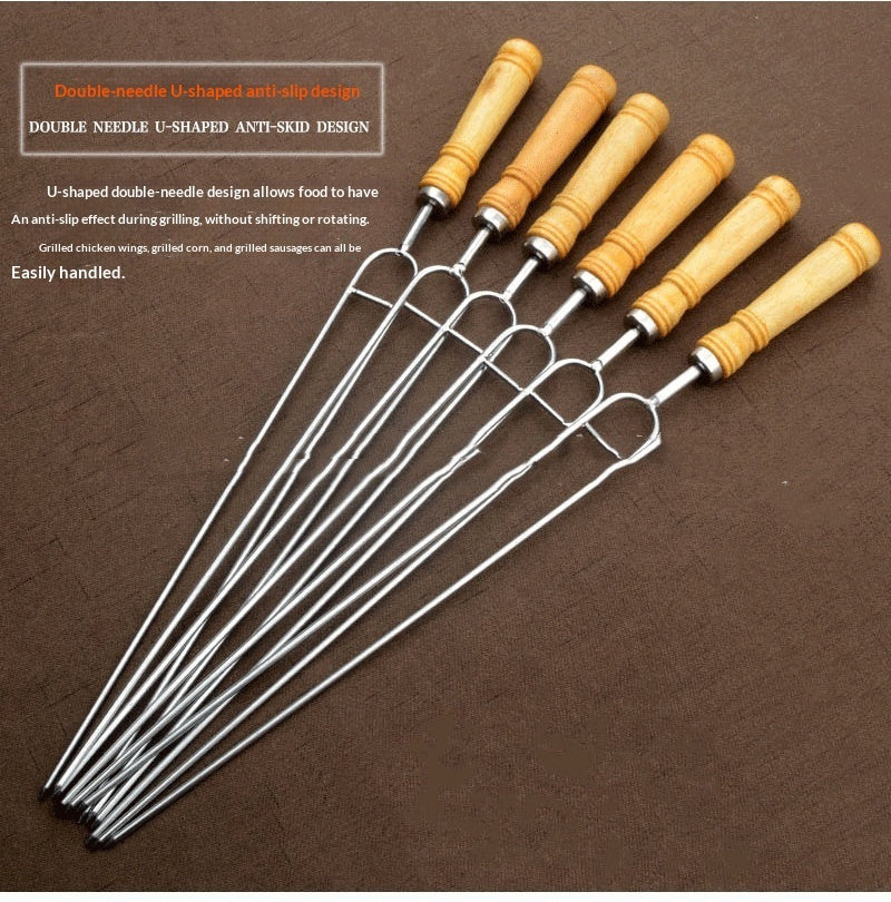 Outdoor Stainless Steel Barbecue Skewers And Barbecue Accessories