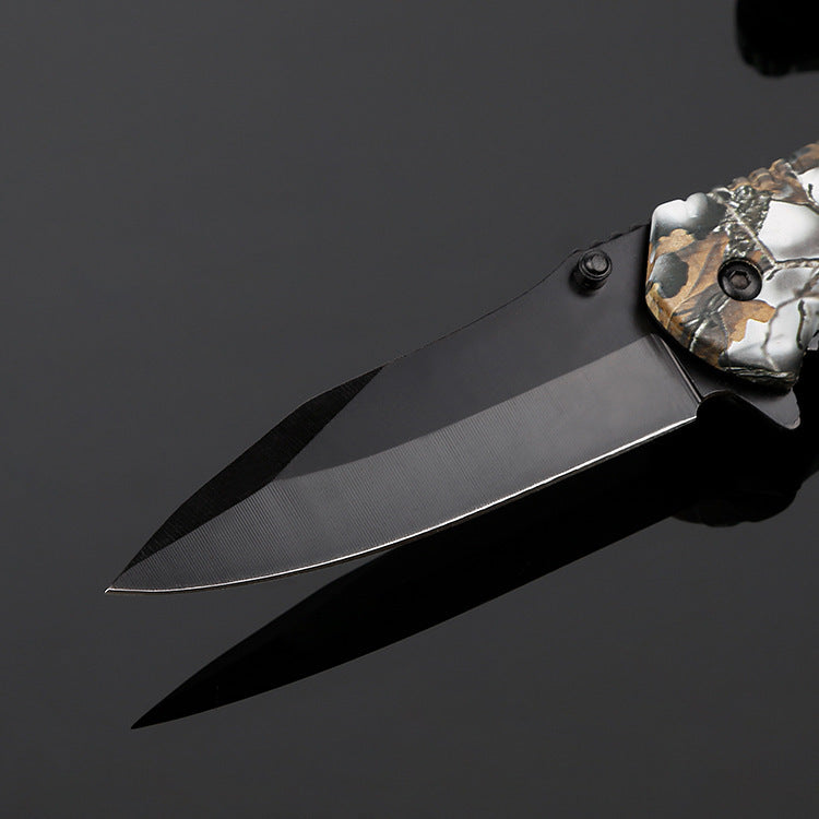 Couteau pliant de survie à haute dureté en silex, couteau d'extérieur
