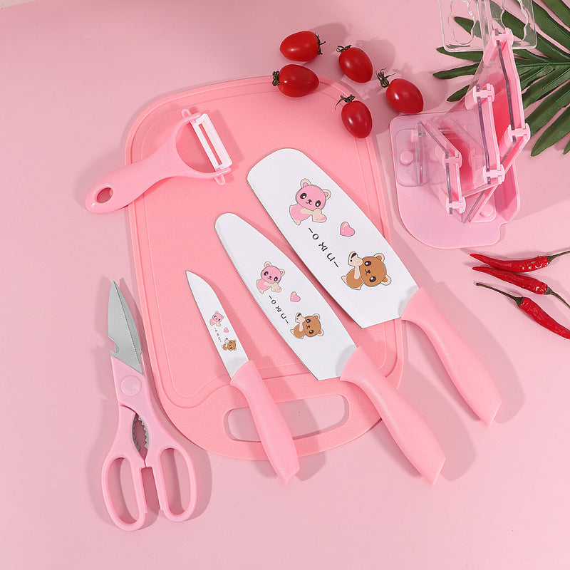 Household Kitchen Knife Fruit Chopping Board Combination Set