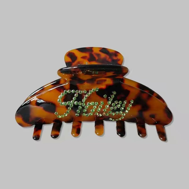 Romantic Rhinestone Hairpins Geometric Hair Claw Grab