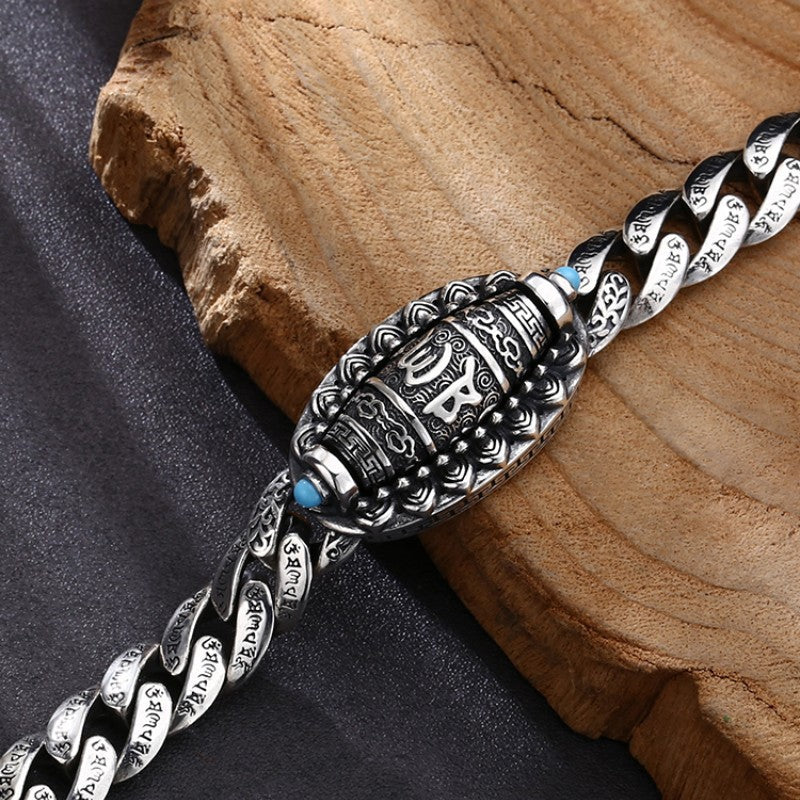 Bracelet Mantra à Six Caractères pour Homme au Design Spécial