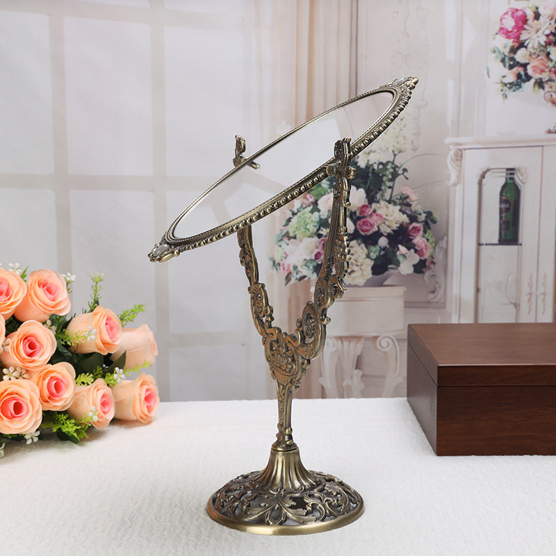European Style Retro Makeup Mirror Dressing Mirror Pastoral Metal