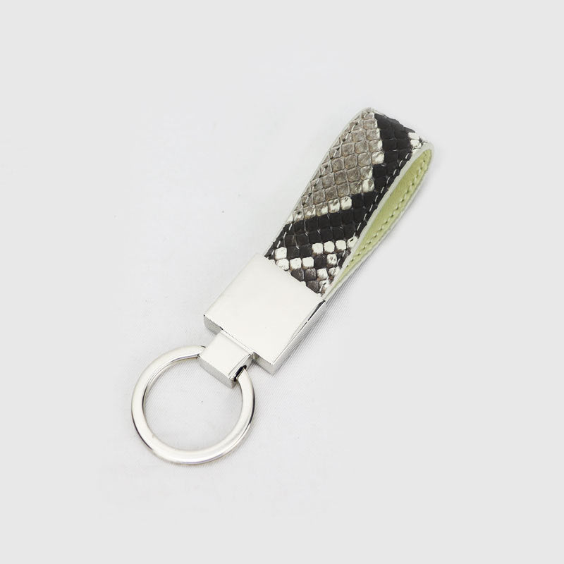Porte-clés portable en cuir serpent pour voiture