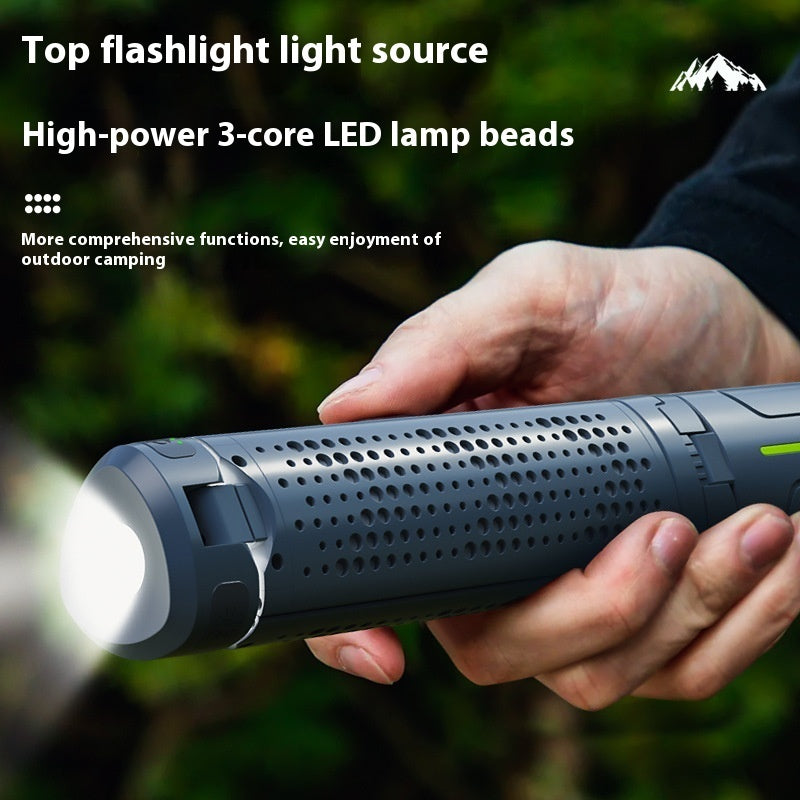 Lanterne de camping multifonctionnelle rechargeable à trois feuilles avec support