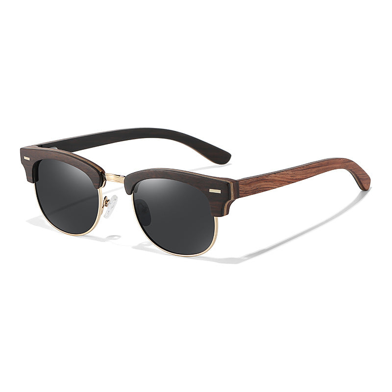 Semi-rimless Fashion Men's And Women's Polarized Sunglasses UV400