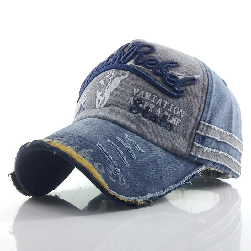 Casquette de baseball décontractée en jean vieilli tête de taureau pour hommes et femmes