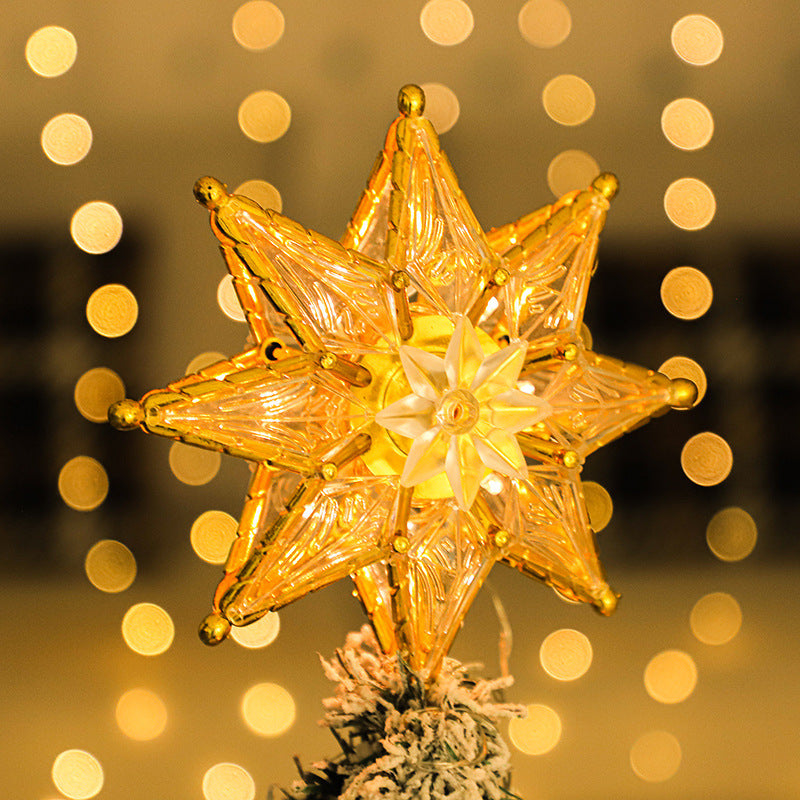 LED Christmas Decorative Lights Octagonal Star Treetop Lamp