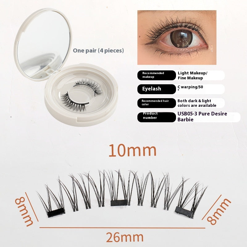 Magnetic False Eyelashes One-pair Package Natural