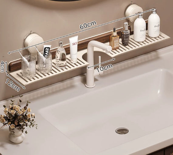 Étagère de rangement murale de salle de bain sans perçage